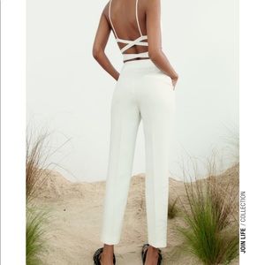 Ivory dress pants with belt loops